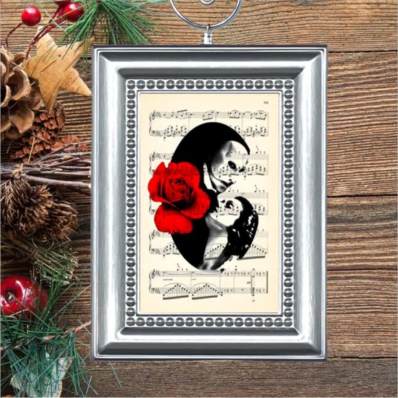 The Phantom Of The Opera Broadway Musical Sheet Music Christmas Tree‎ Ornament - Picture 1 of 3